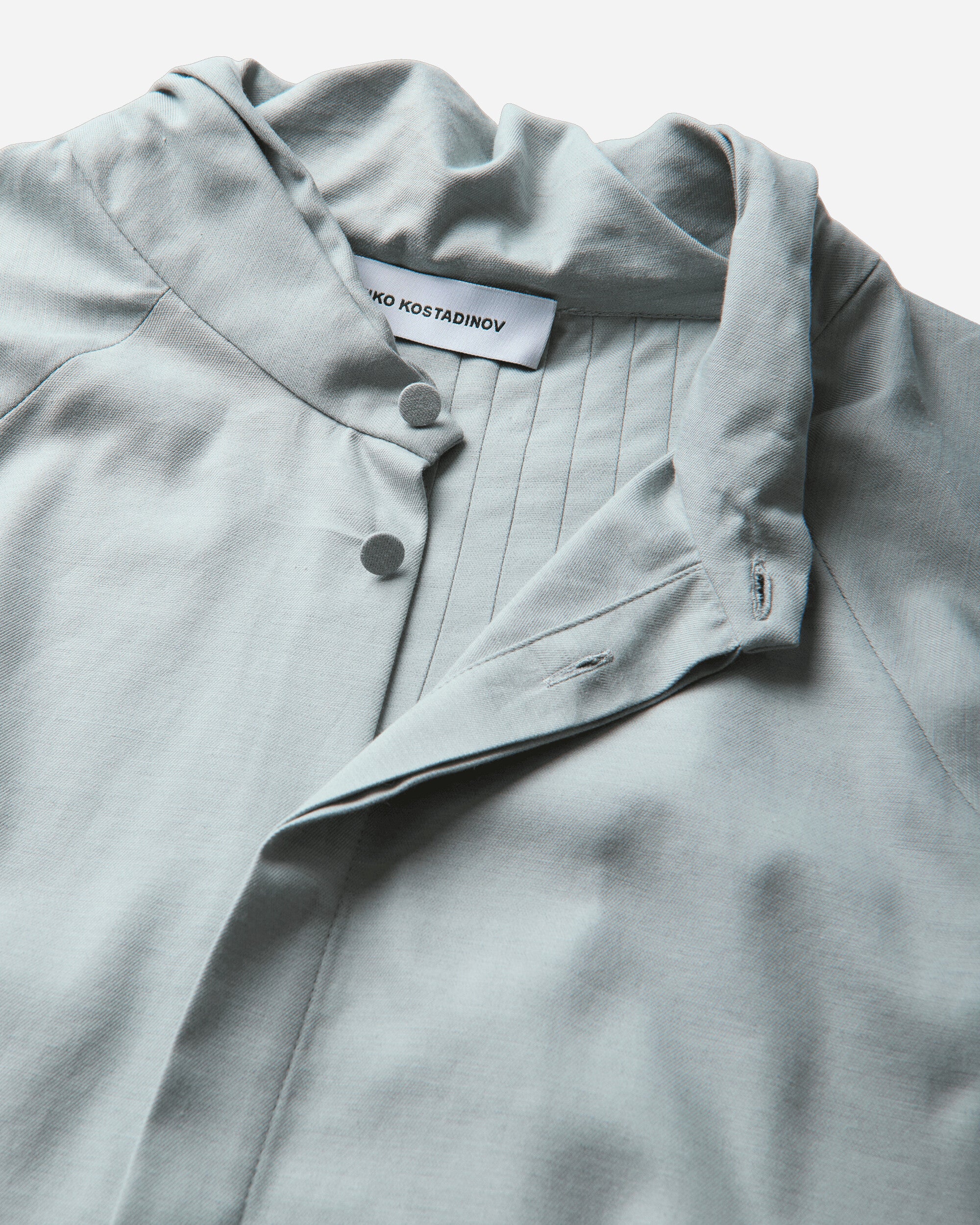 Kiko Kostadinov Evers Pleated Shirt Soft Green Shirts Longsleeve Shirt KKAW26SH04 68