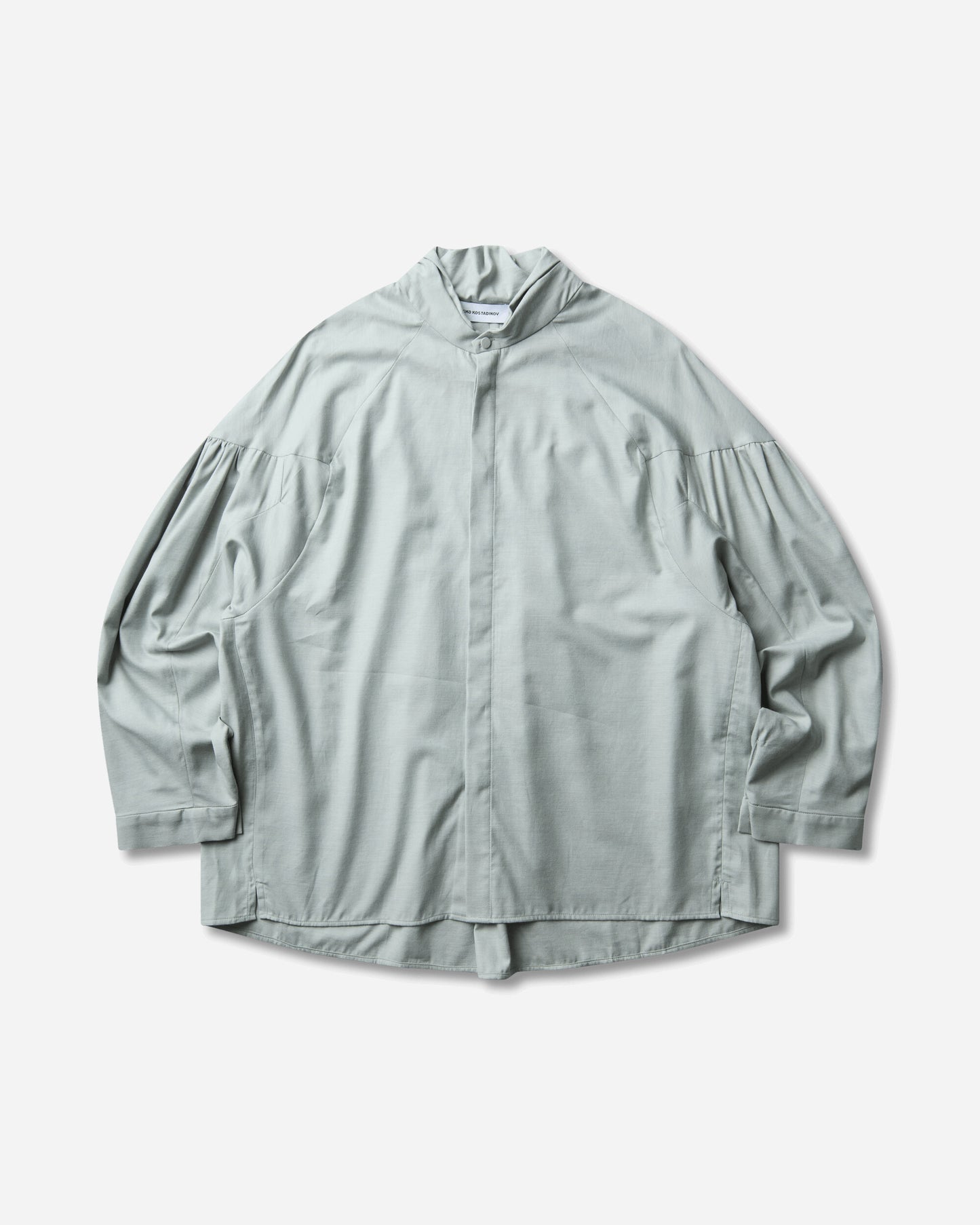 Kiko Kostadinov Evers Pleated Shirt Soft Green Shirts Longsleeve Shirt KKAW26SH04 68