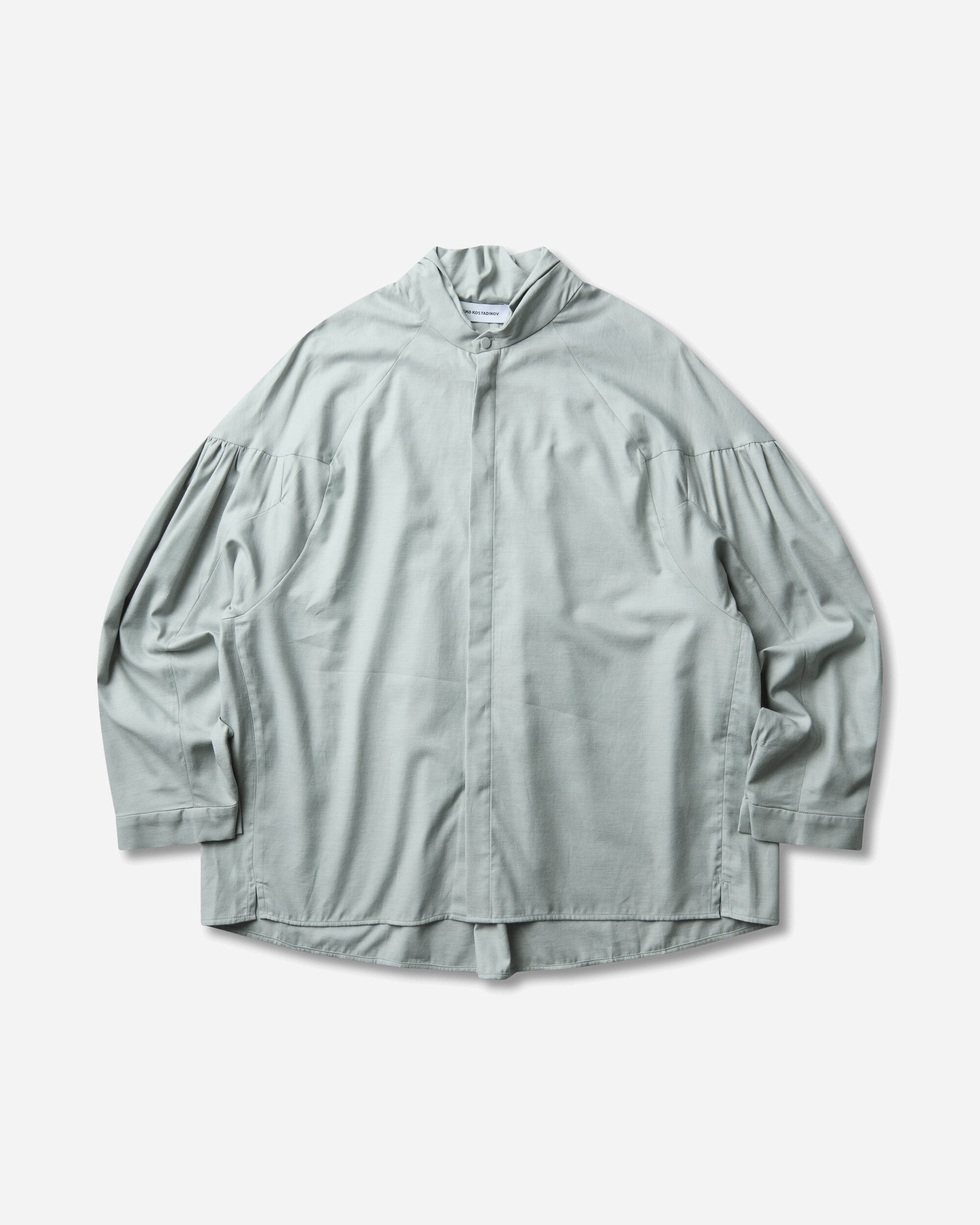 Kiko Kostadinov Evers Pleated Shirt Soft Green Shirts Longsleeve Shirt KKAW26SH04 68