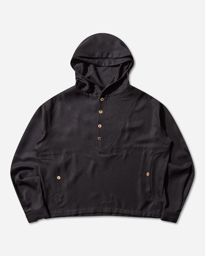 Kiko Kostadinov Slatina Hooded Top Ls Coal Black Shirts Longsleeve Shirt KKAW25TP04 63