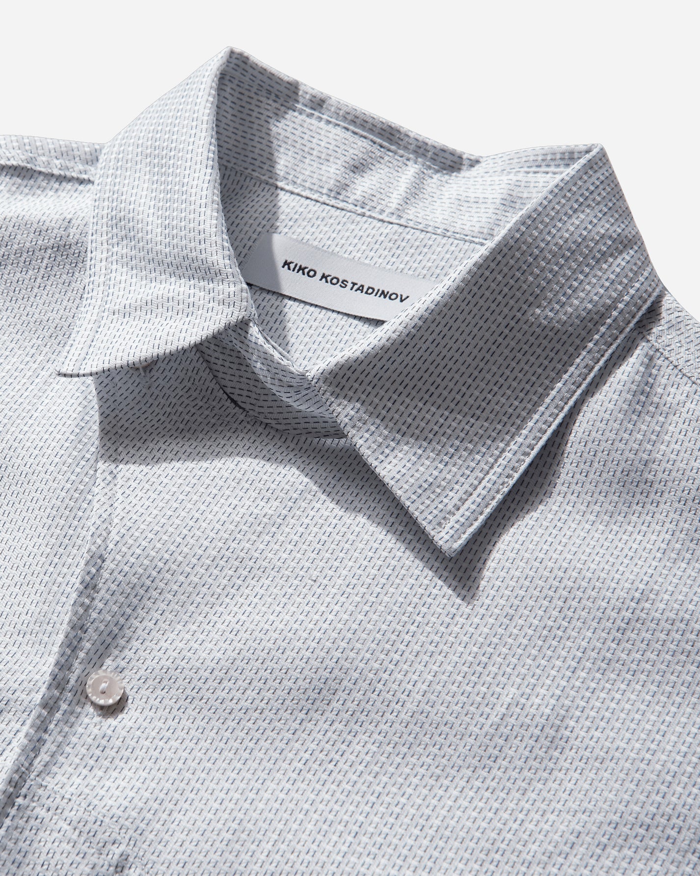 Kiko Kostadinov Veca Panelled Shirt White And Navy Shirts Longsleeve Shirt KKSS26SH06 74