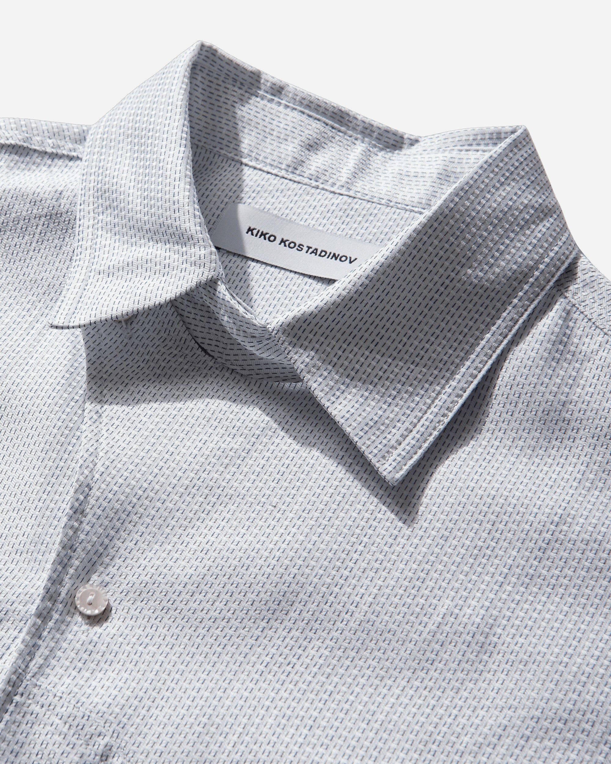 Kiko Kostadinov Veca Panelled Shirt White And Navy Shirts Longsleeve Shirt KKSS26SH06 74