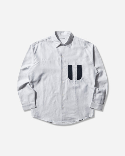 Kiko Kostadinov Veca Panelled Shirt White And Navy Shirts Longsleeve Shirt KKSS26SH06 74