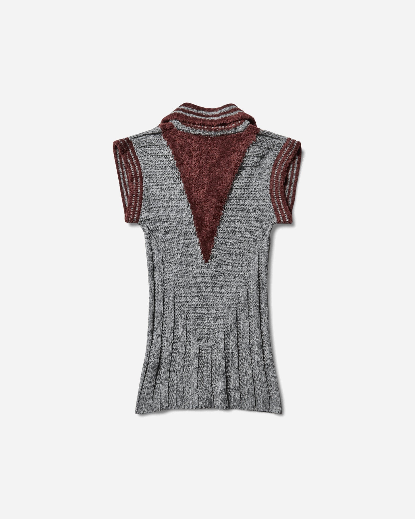 Kiko Kostadinov Wmns Quimby Sleeveless Polo Speckled Fossil Grey T-Shirts Polo KKWAW25KN12 131