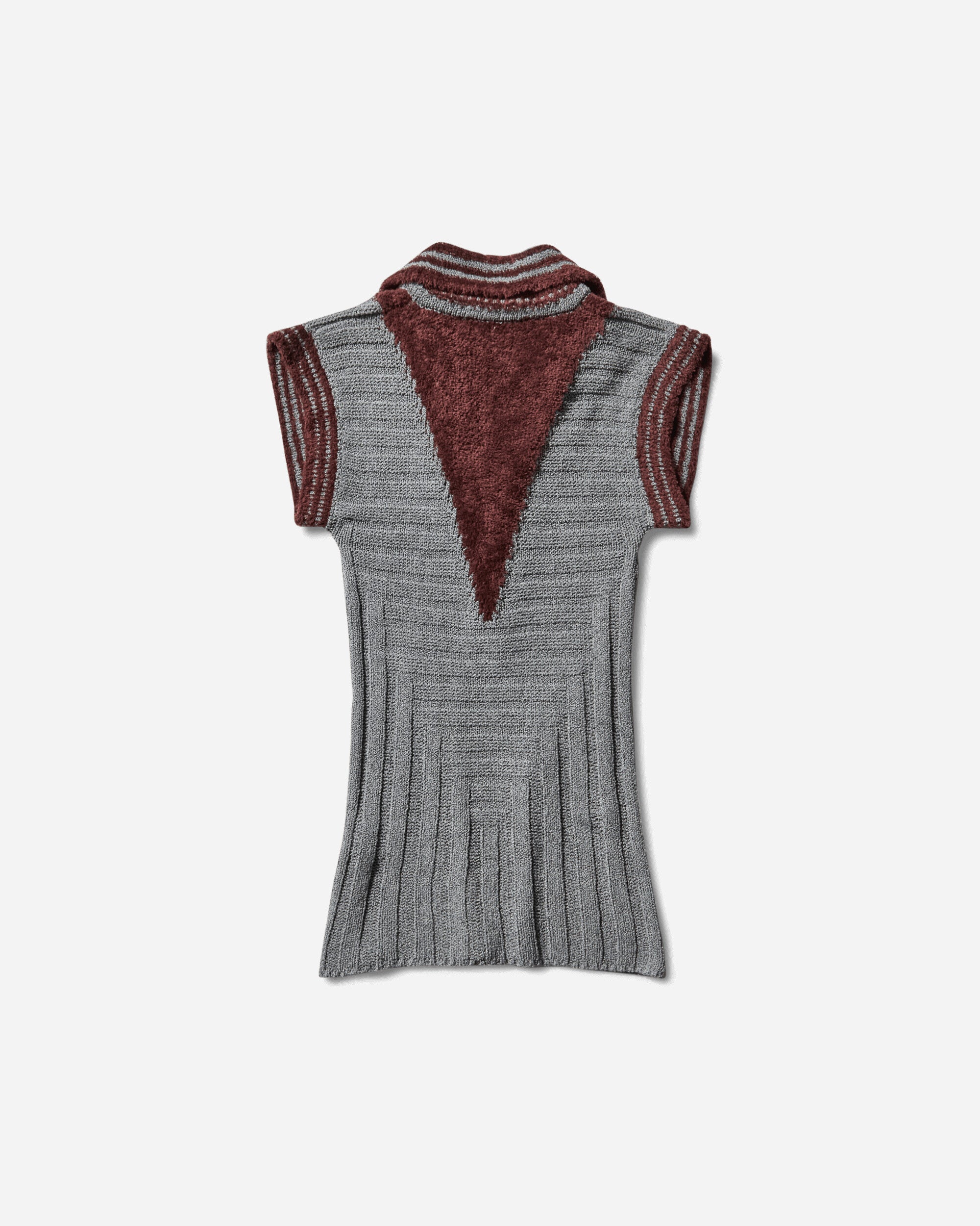 Kiko Kostadinov Wmns Quimby Sleeveless Polo Speckled Fossil Grey T-Shirts Polo KKWAW25KN12 131