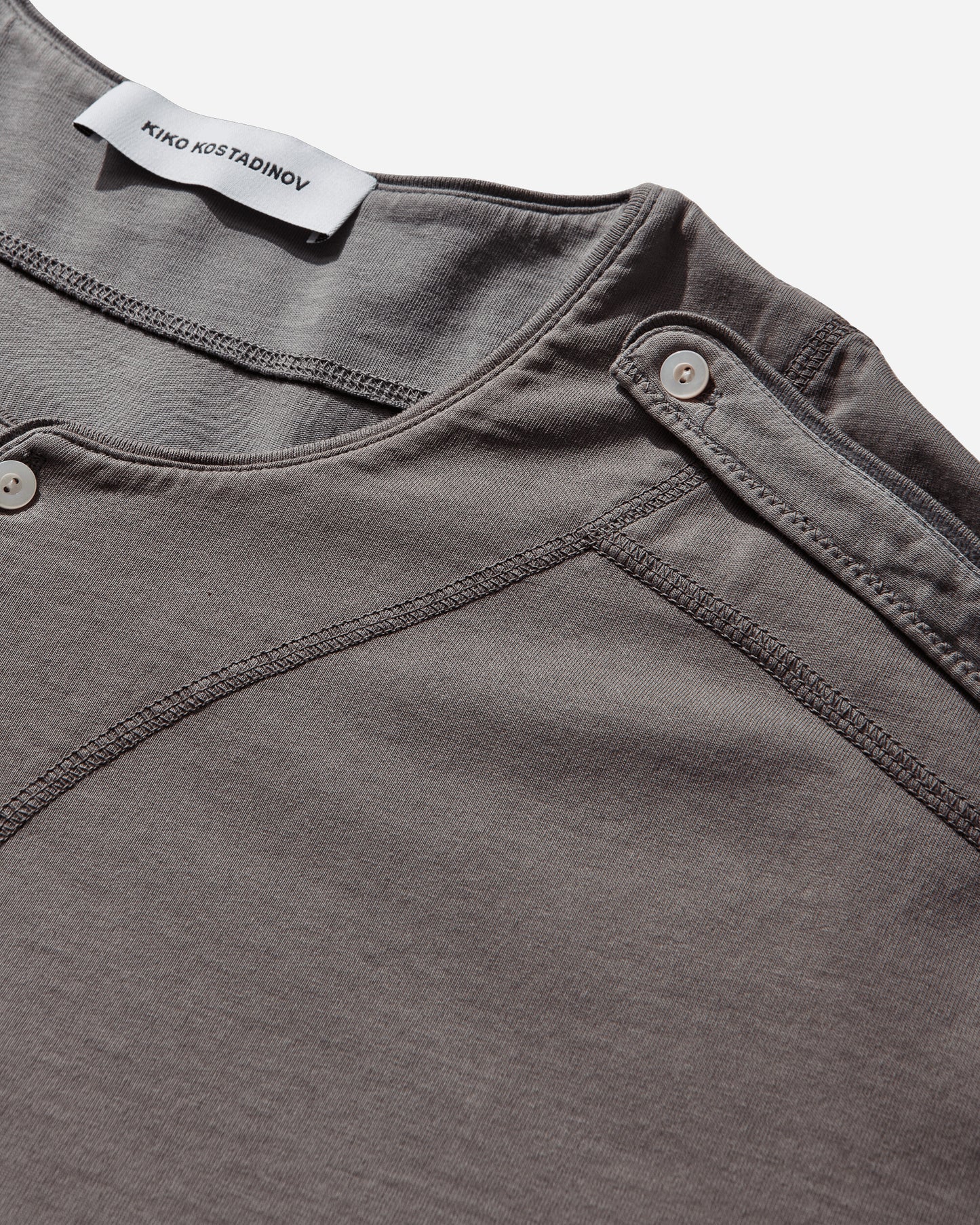 Kiko Kostadinov Sargo Short Sleeve Henley Iris T-Shirts Shortsleeve KKSS265TP03 88