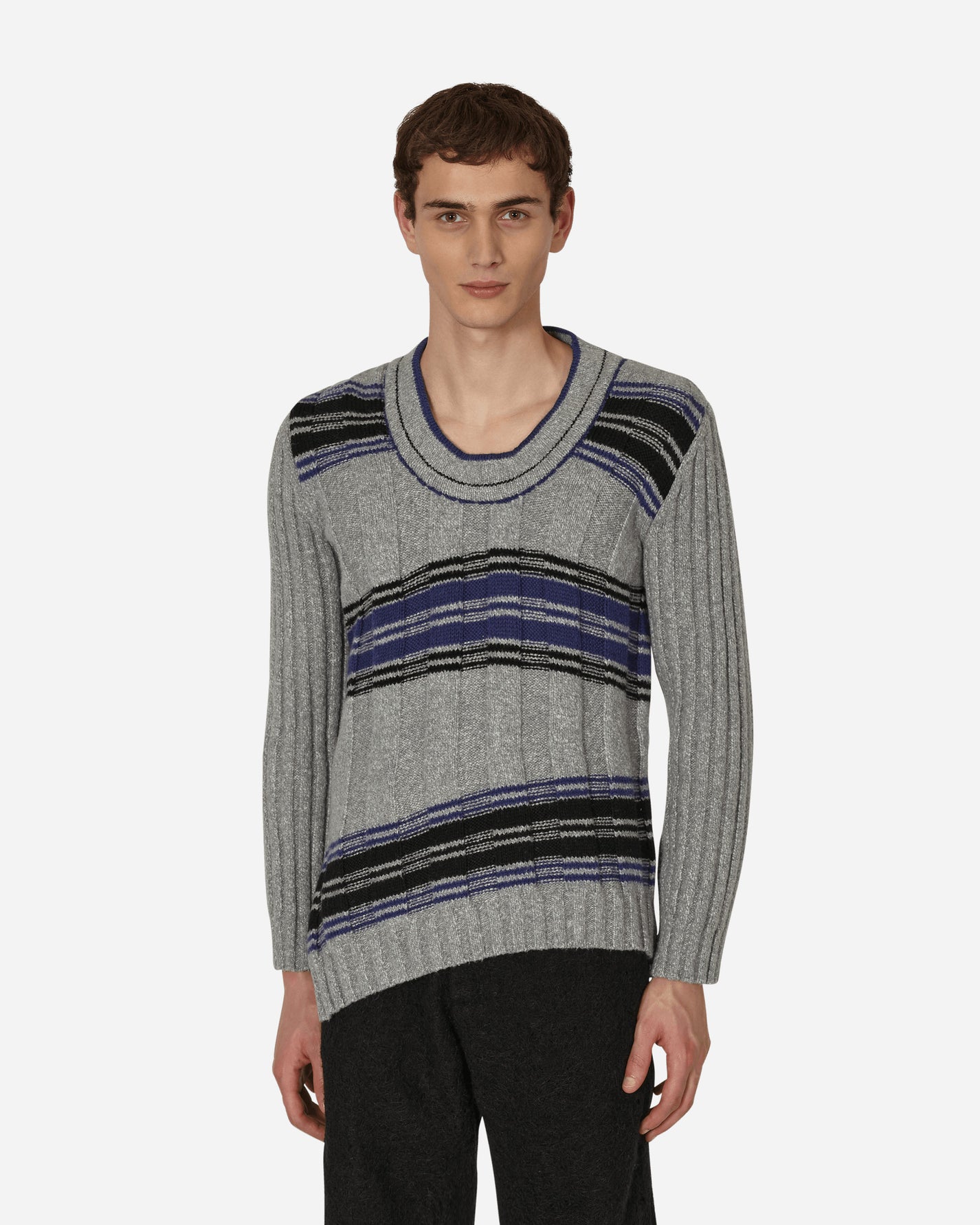 Kiko Kostadinov Brutus Jumper Grey Melange/Aura  Knitwears Sweaters KKAW22KN01-51  001