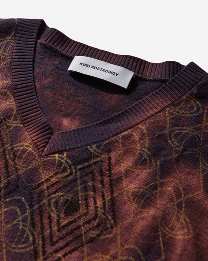 Kiko Kostadinov Hatha V-Neck Knit Fuchsia Knitwears Sweaters KKSS265KN04 106