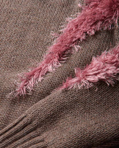Kiko Kostadinov Wmns Macaw Jumper Dove Brown & Redpoll Pink Knitwears Sweaters KKWAW26KN07 94