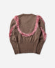 Kiko Kostadinov Wmns Macaw Jumper Dove Brown & Redpoll Pink Knitwears Sweaters KKWAW26KN07 94