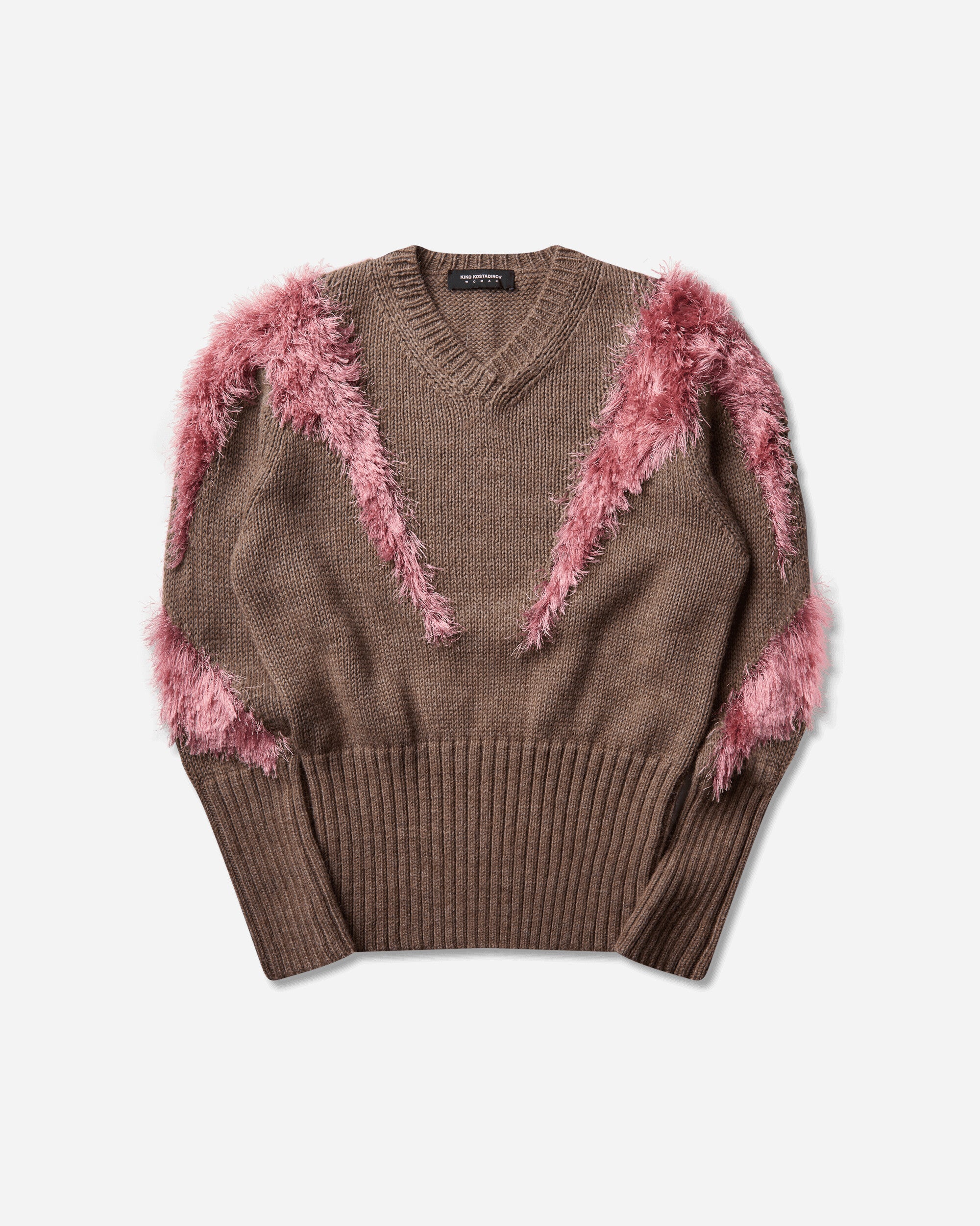 Kiko Kostadinov Wmns Macaw Jumper Dove Brown & Redpoll Pink Knitwears Sweaters KKWAW26KN07 94