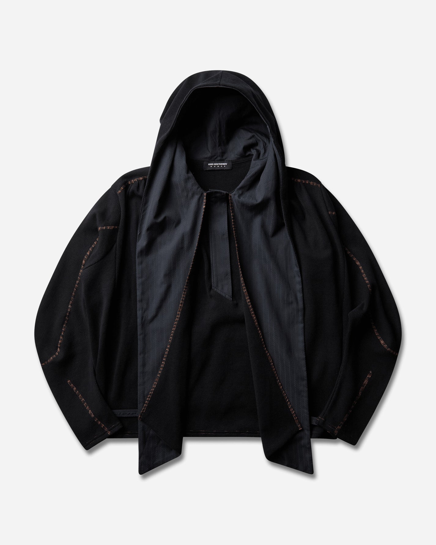 Kiko Kostadinov Wmns Petrel Hooded Pullover Ink Black Knitwears Sweaters KKWAW26TP01 44