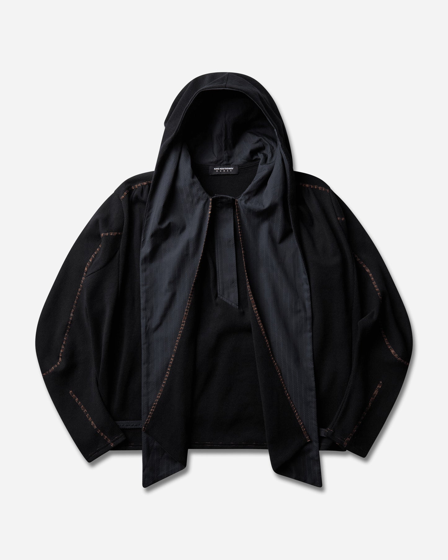 Kiko Kostadinov Wmns Petrel Hooded Pullover Ink Black Knitwears Sweaters KKWAW26TP01 44