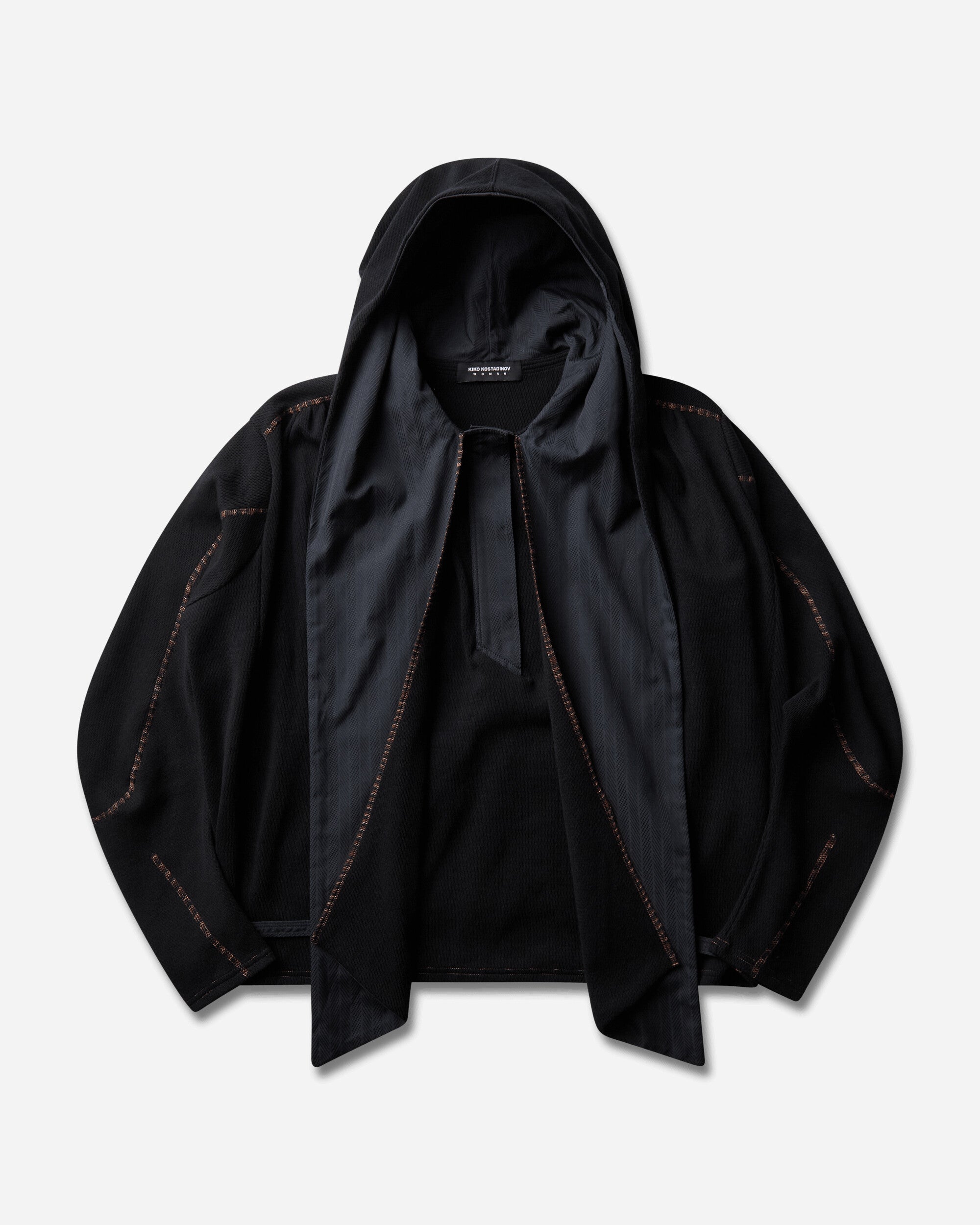 Kiko Kostadinov Wmns Petrel Hooded Pullover Ink Black Knitwears Sweaters KKWAW26TP01 44