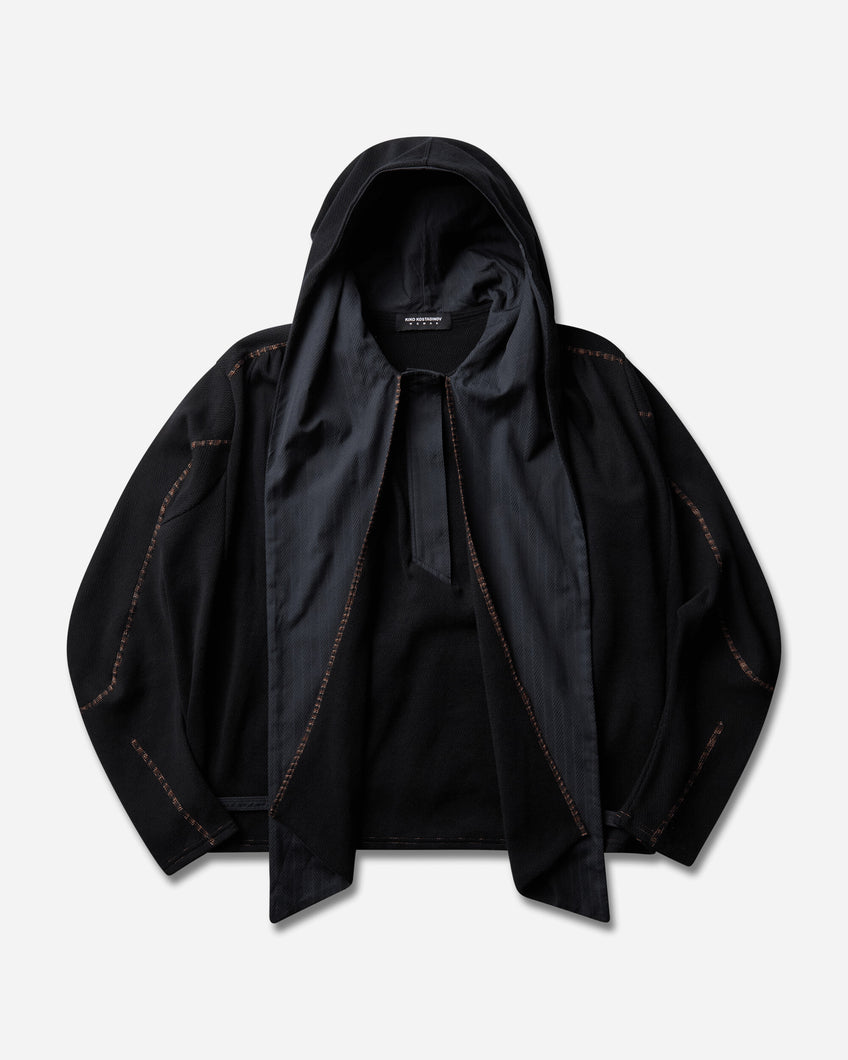 Kiko Kostadinov Wmns Petrel Hooded Pullover Ink Black Knitwears Sweaters KKWAW26TP01 44