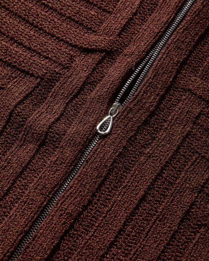 Kiko Kostadinov Wmns Quimby Fitted Hooded Knit Mahogany Brown Knitwears Sweaters KKWAW25KN13 135