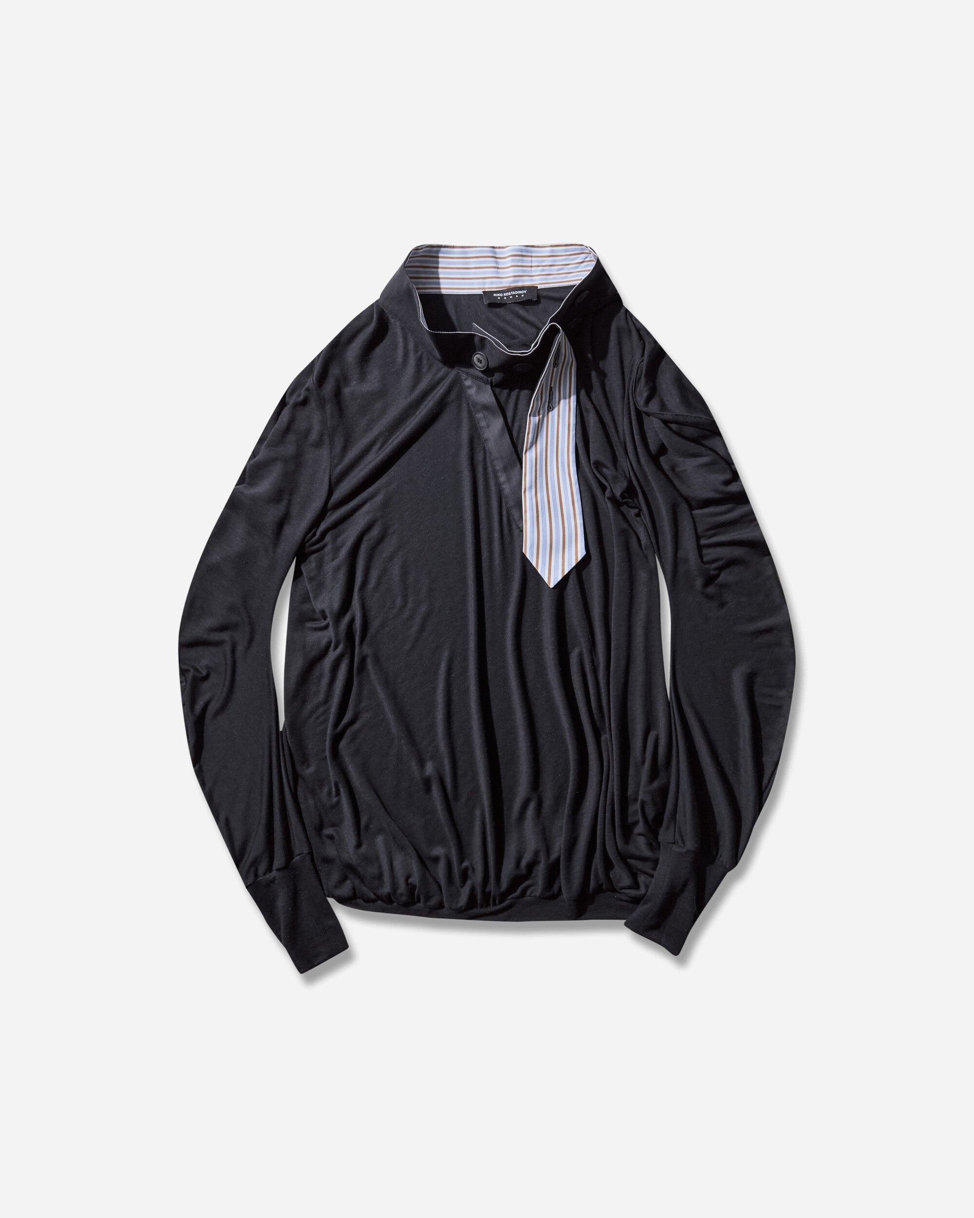 Kiko Kostadinov Wmns Howe Jersey Top Coal Black T-Shirts Top KKWAW25TP06 80