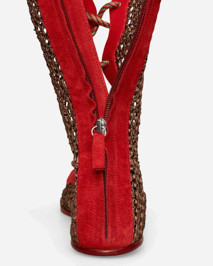 Kiko Kostadinov Wmns Reticella Knee High Boot Red Sneakers High KKWSS26FT05-140 001