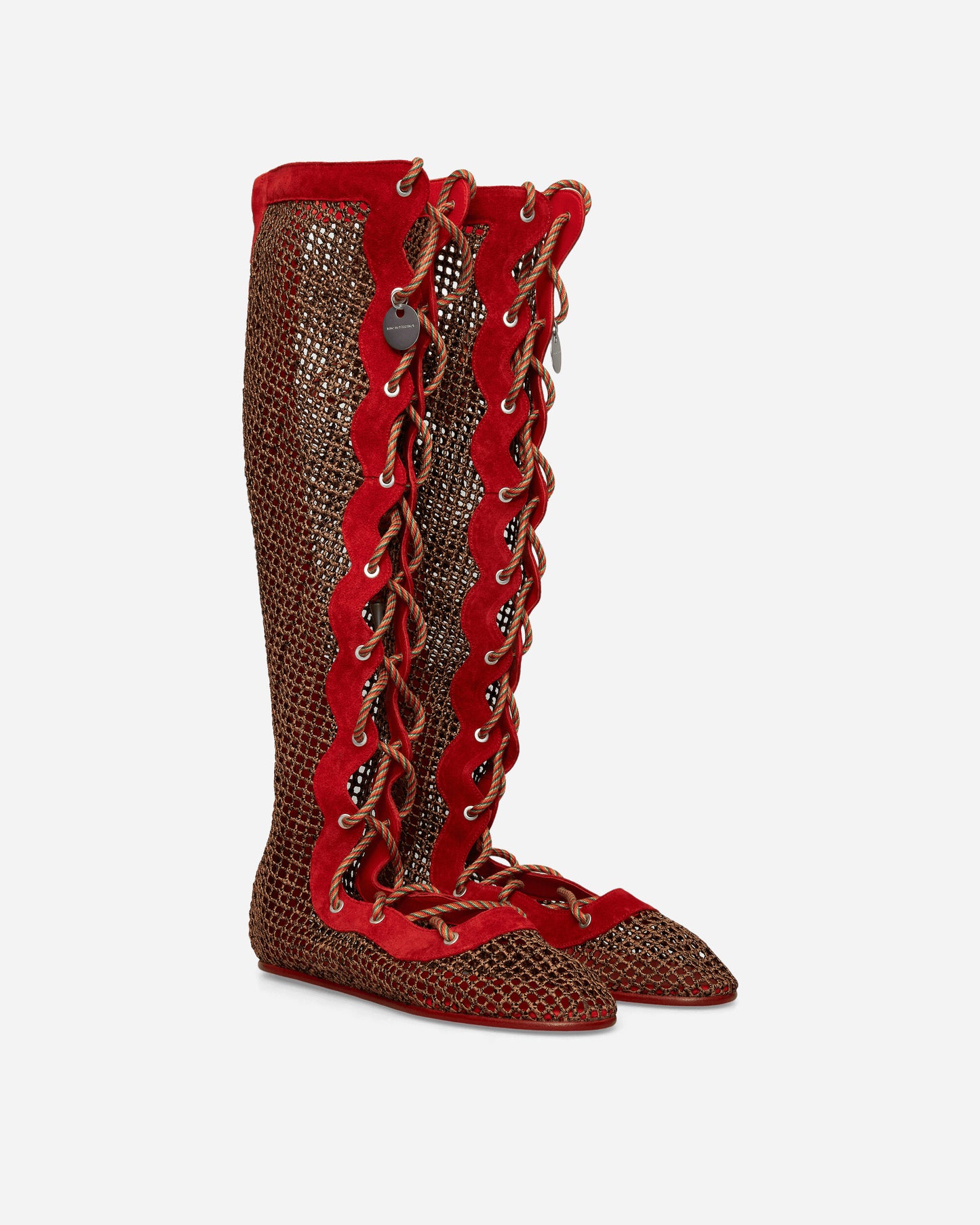 Kiko Kostadinov Wmns Reticella Knee High Boot Red Sneakers High KKWSS26FT05-140 001