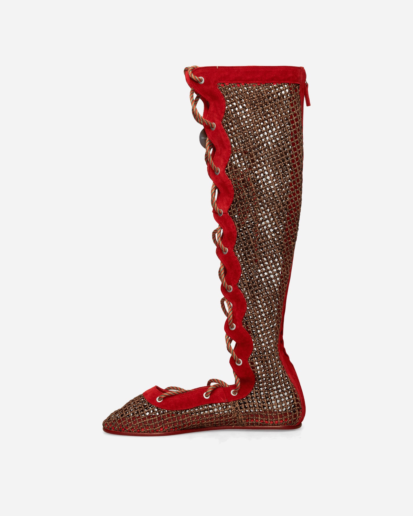 Kiko Kostadinov Wmns Reticella Knee High Boot Red Sneakers High KKWSS26FT05-140 001