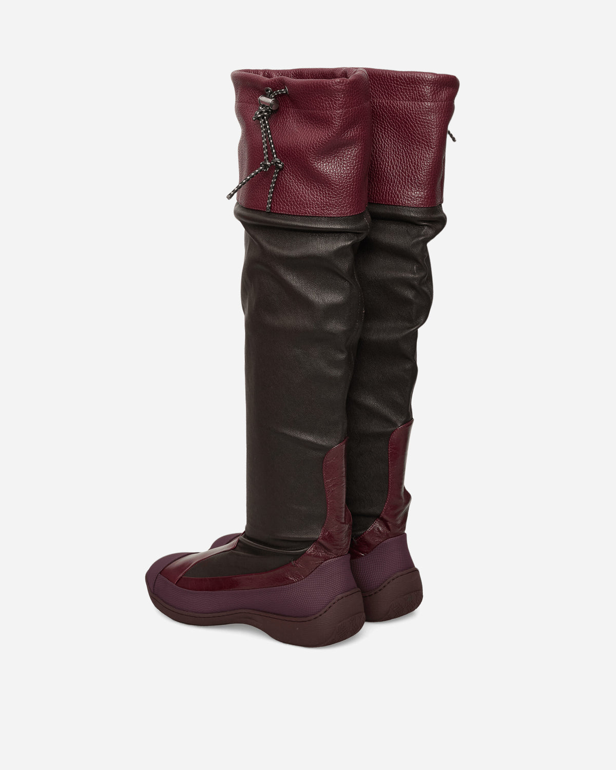 Kiko Kostadinov Wmns Avocet Leather Boots Espresso Brown Boots Knee KKWAW26FT01 129