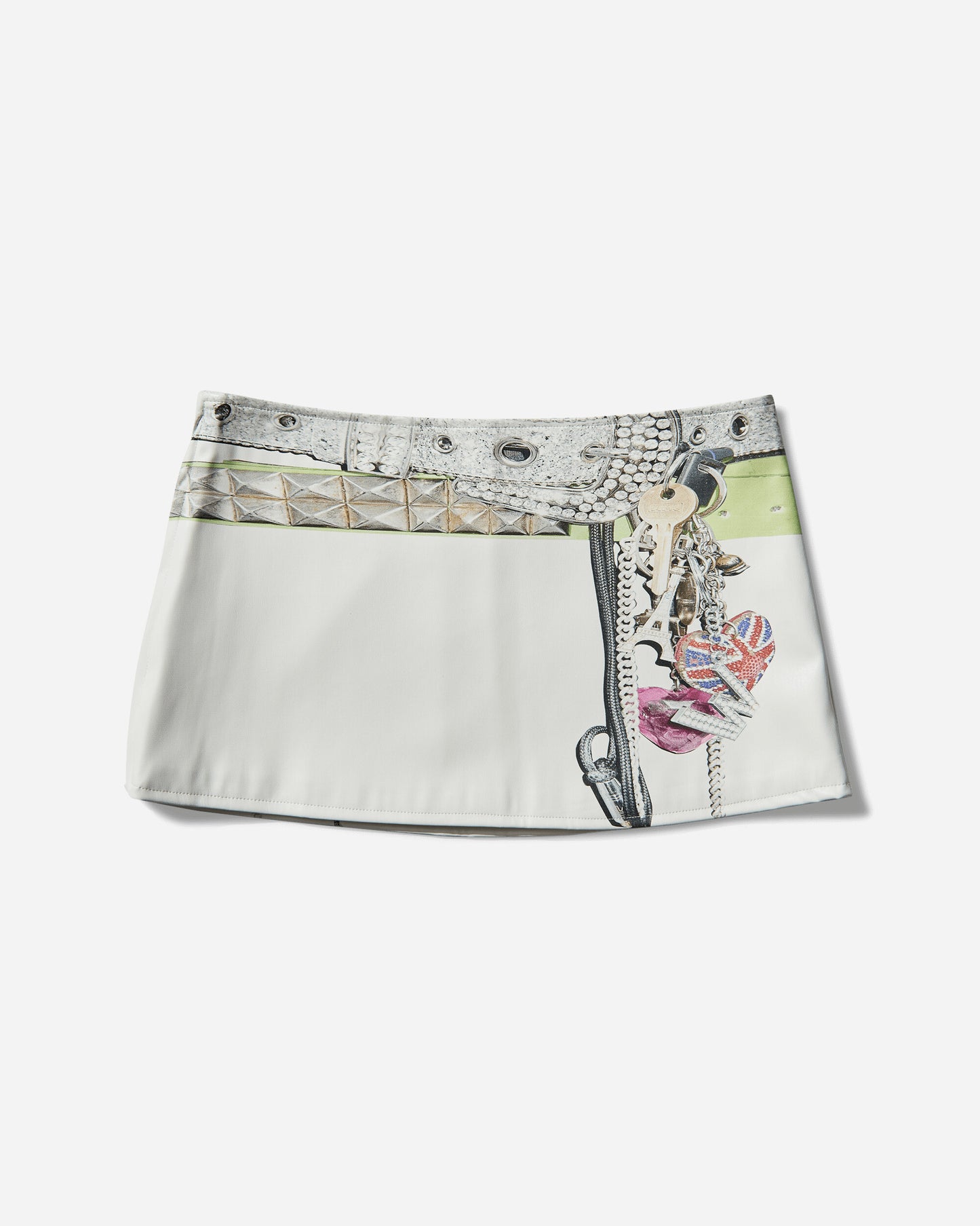 La Maskarade Wmns Keys Skirt White Skirts Mini SKIRT 001