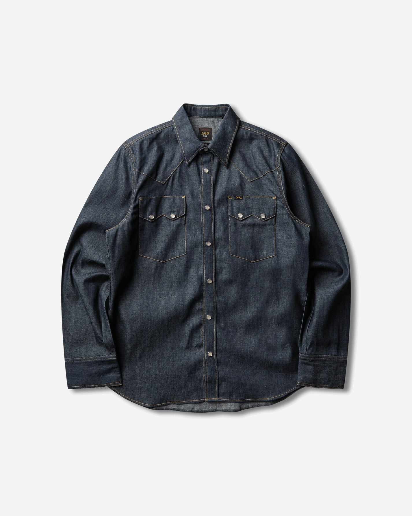 Lee 101 101 50S Western Shirt Dry Blue Dry Blue Shirts Longsleeve Shirt F112367322 Dry Blue