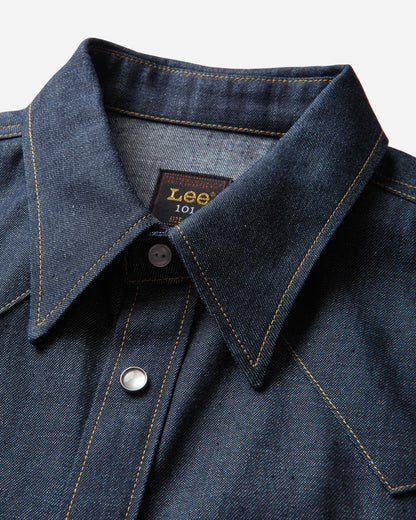 Lee 101 101 50S Western Shirt Dry Blue Dry Blue Shirts Longsleeve Shirt F112367322 Dry Blue