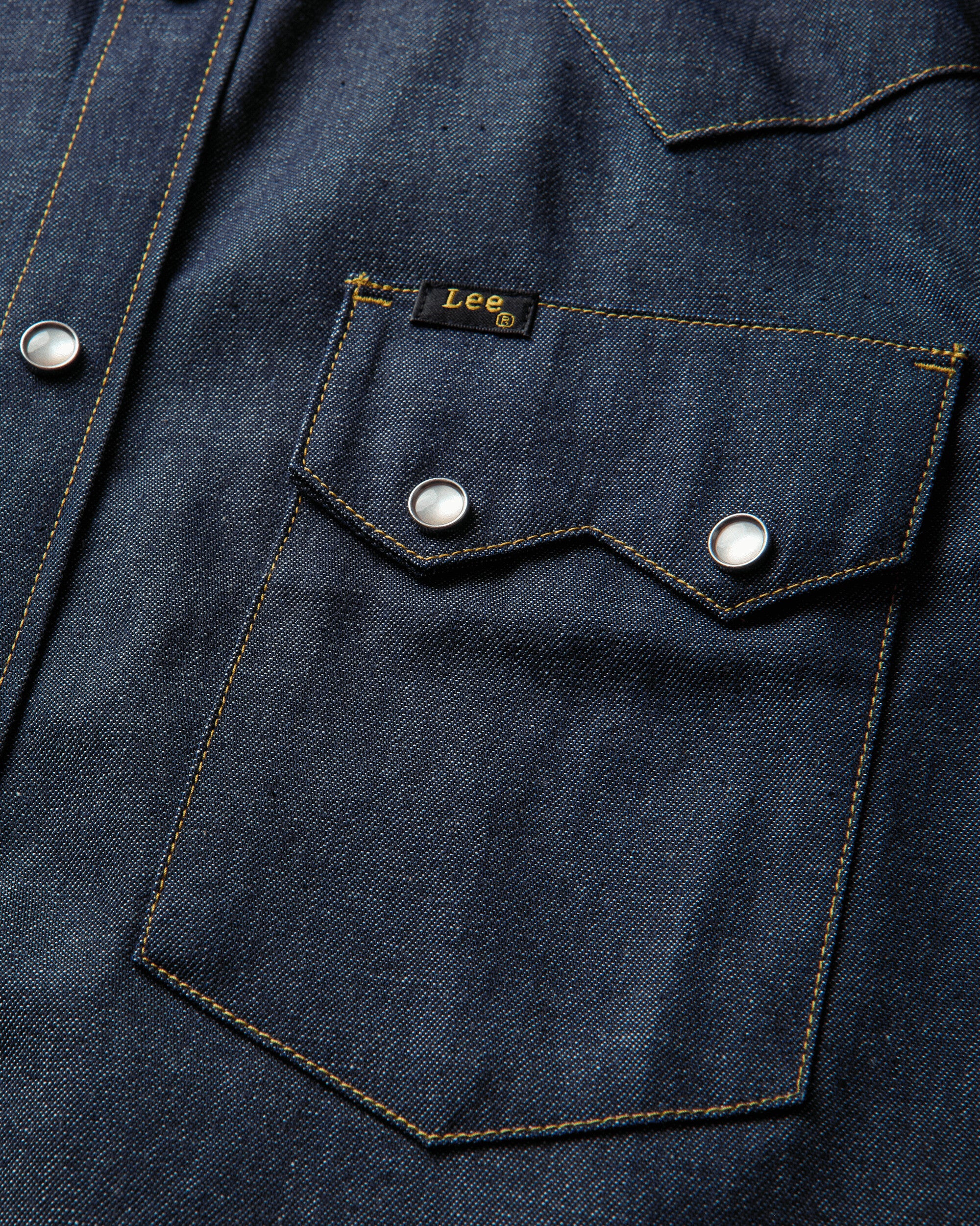 Lee 101 101 50S Western Shirt Dry Blue Dry Blue Shirts Longsleeve Shirt F112367322 Dry Blue