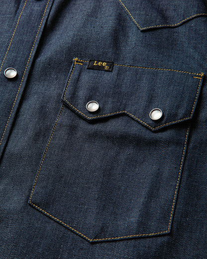 Lee 101 101 50S Western Shirt Dry Blue Dry Blue Shirts Longsleeve Shirt F112367322 Dry Blue