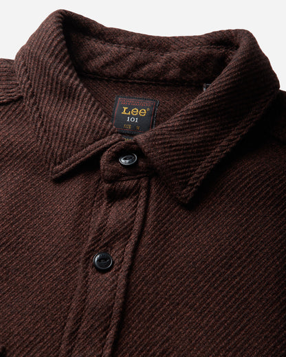 Lee 101 101 Heritage Ww Shirt Brown Jaspe Brown Jaspe Shirts Longsleeve Shirt F112388093 Brown Jaspe