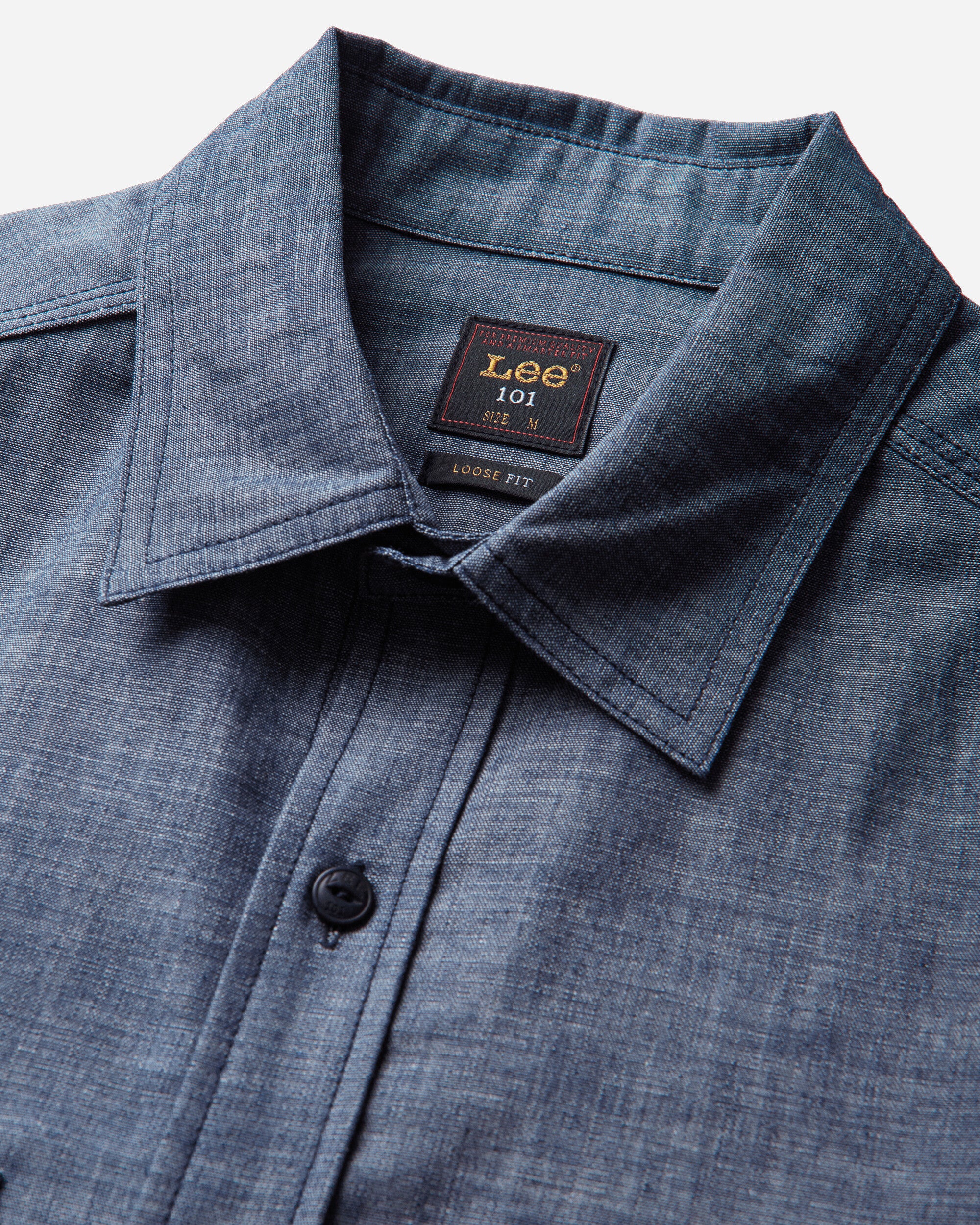 Lee 101 101 Heritage Ww Shirt Dry Blue Dry Blue Shirts Longsleeve Shirt F112372625 Dry Blue