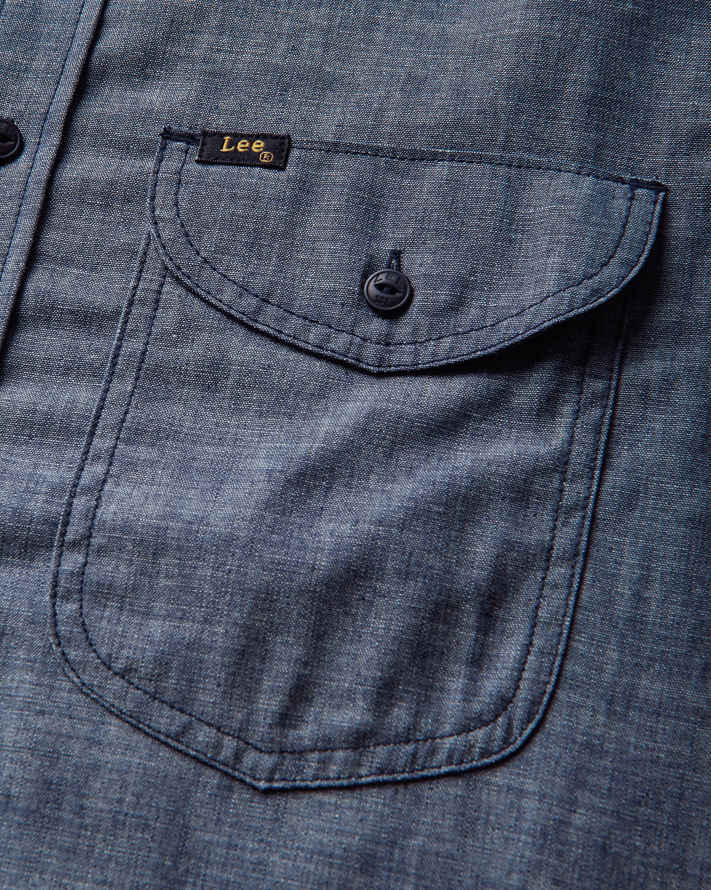 Lee 101 101 Heritage Ww Shirt Dry Blue Dry Blue Shirts Longsleeve Shirt F112372625 Dry Blue