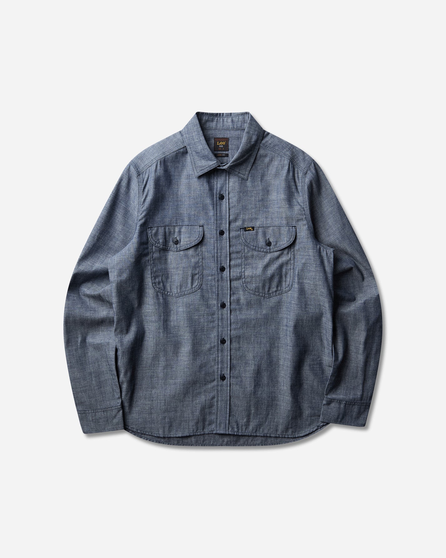 Lee 101 101 Heritage Ww Shirt Dry Blue Dry Blue Shirts Longsleeve Shirt F112372625 Dry Blue