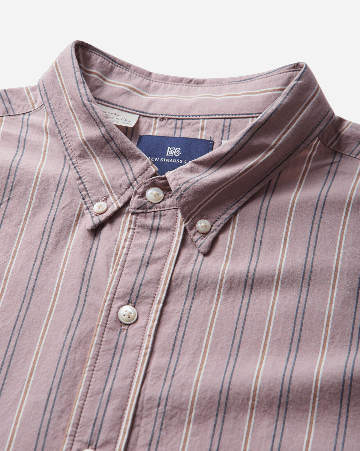Levi's Blue Tab Relaxed Button Down Pinks Pink Shirts Blouses 001LI 0006