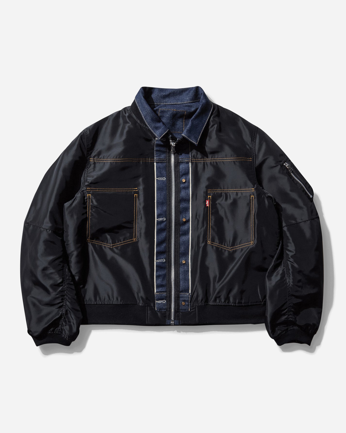 Levi's X Sacai Rvrsbl Bomber Blacks Sacai Black Black Coats and Jackets Bomber Jackets 0035K 0000
