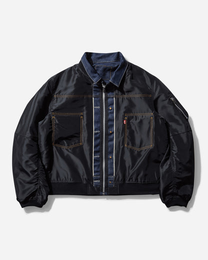 Levi's X Sacai Rvrsbl Bomber Blacks Sacai Black Black Coats and Jackets Bomber Jackets 0035K 0000