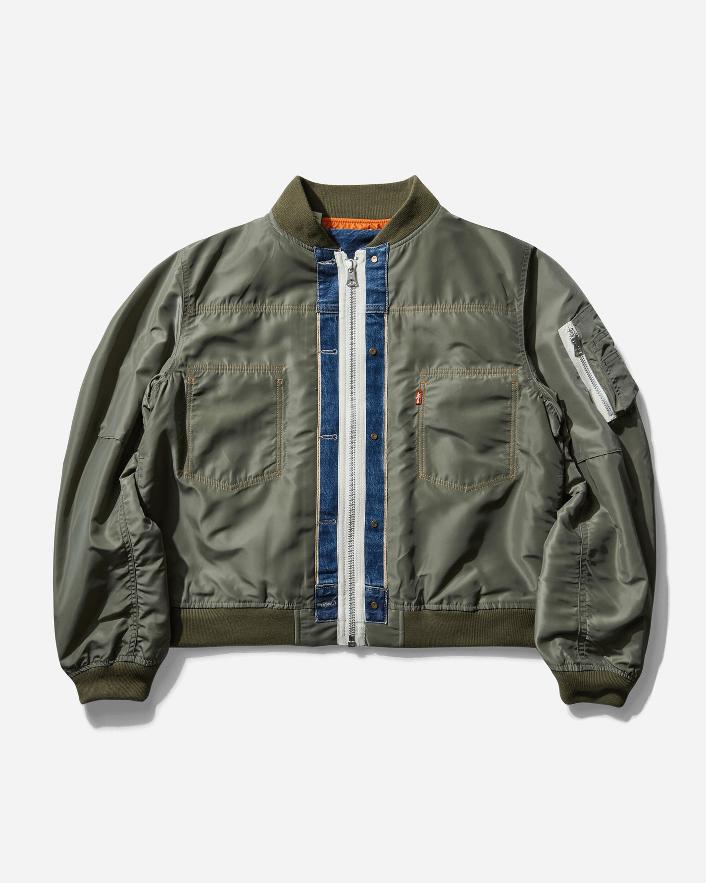 Levi's X Sacai Rvrsbl Bomber Neutrals Sacai Khaki Khaki Coats and Jackets Bomber Jackets 0035K 0001
