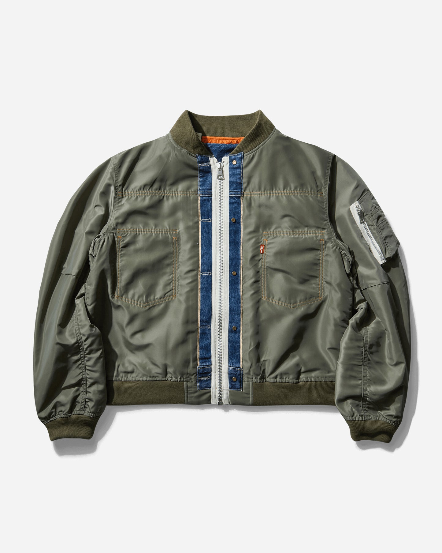 Levi's X Sacai Rvrsbl Bomber Neutrals Sacai Khaki Khaki Coats and Jackets Bomber Jackets 0035K 0001