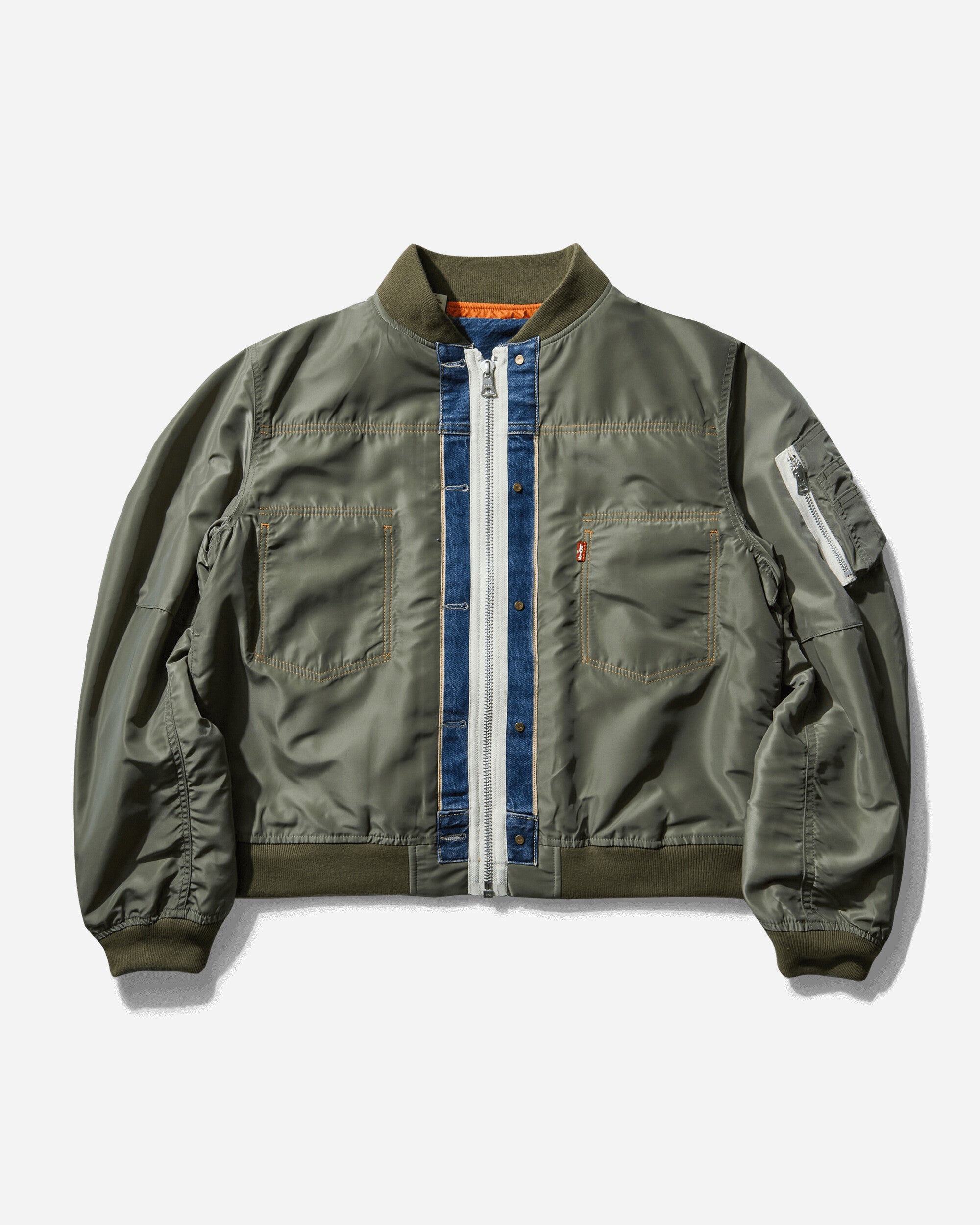 Levi's X Sacai Rvrsbl Bomber Neutrals Sacai Khaki Khaki Coats and Jackets Bomber Jackets 0035K 0001