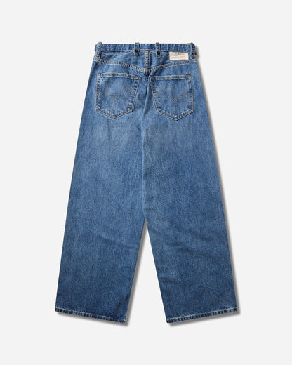 Levi's Levi's x Sacai Unisex Pants Wide Washed Indigo Pants Casual 008BK-0002 401