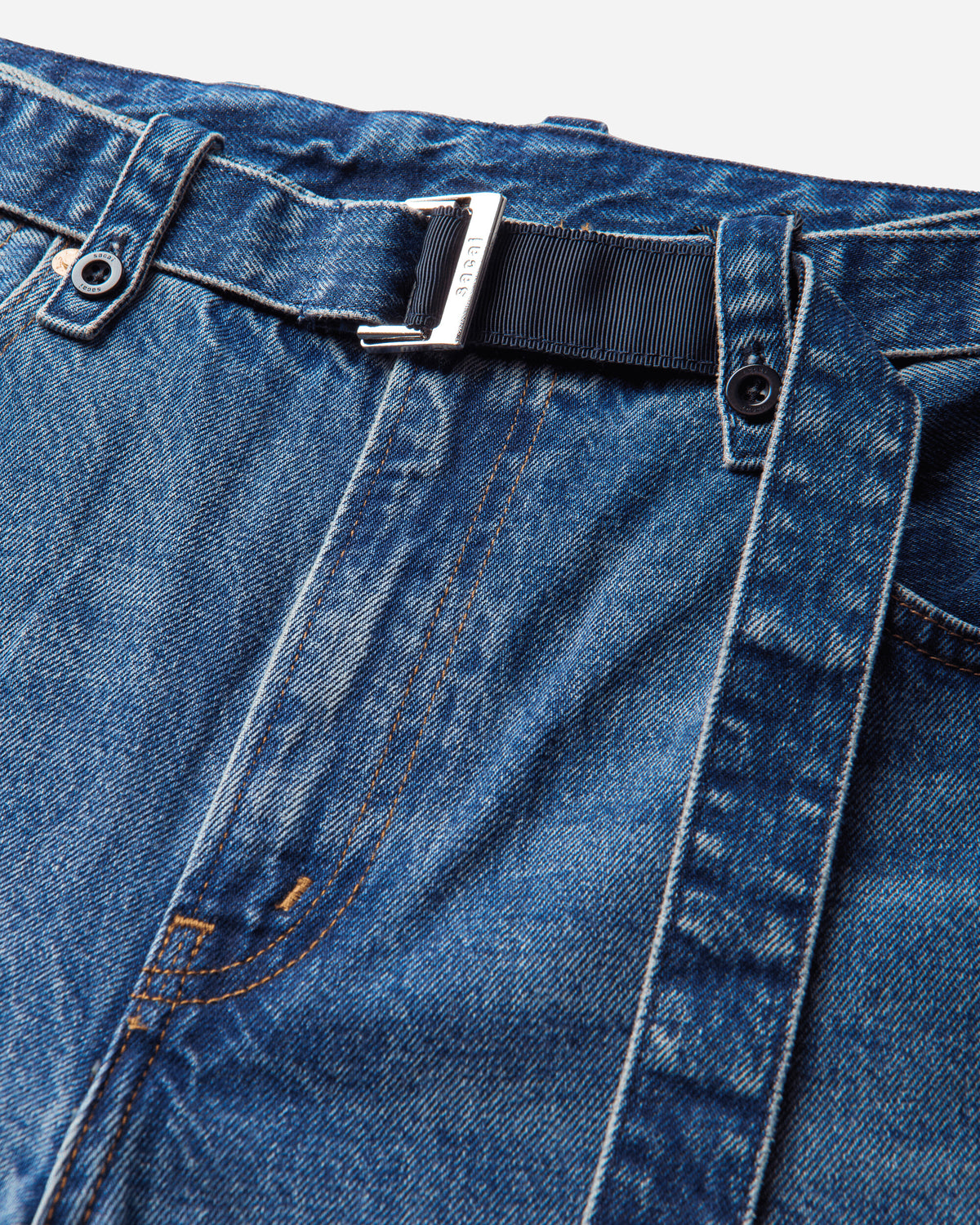 Levi's Levi's x Sacai Unisex Pants Wide Washed Indigo Pants Casual 008BK-0002 401