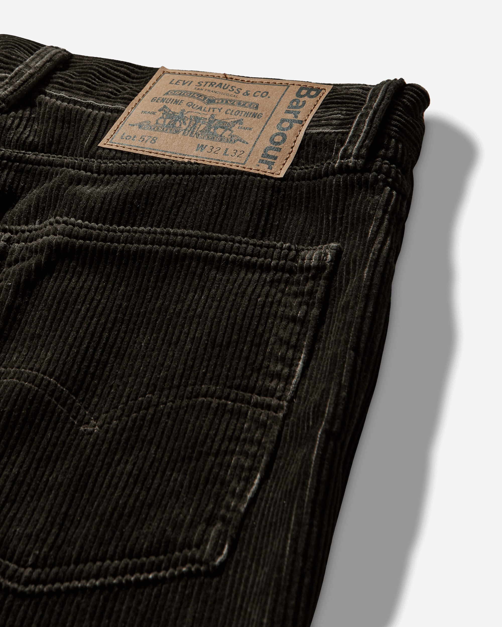 Levi's X Barbour 578 Pleated Black Pants Casual 003ME00000 001