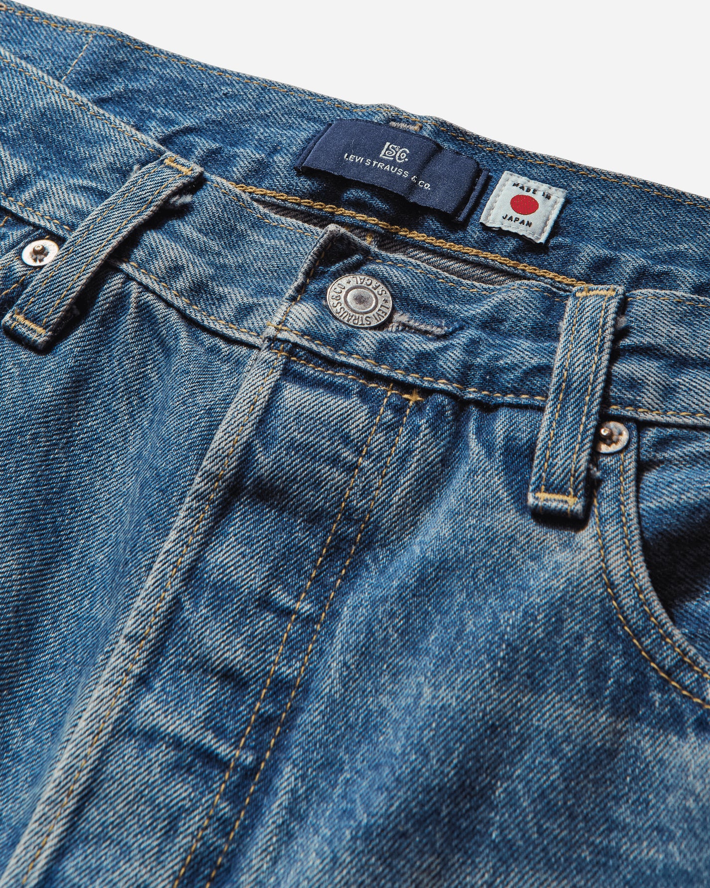 Levi's Blue Tab 1980S 501 Med Indigo  Worn In Med Indigo Pants Denim A5875 0013