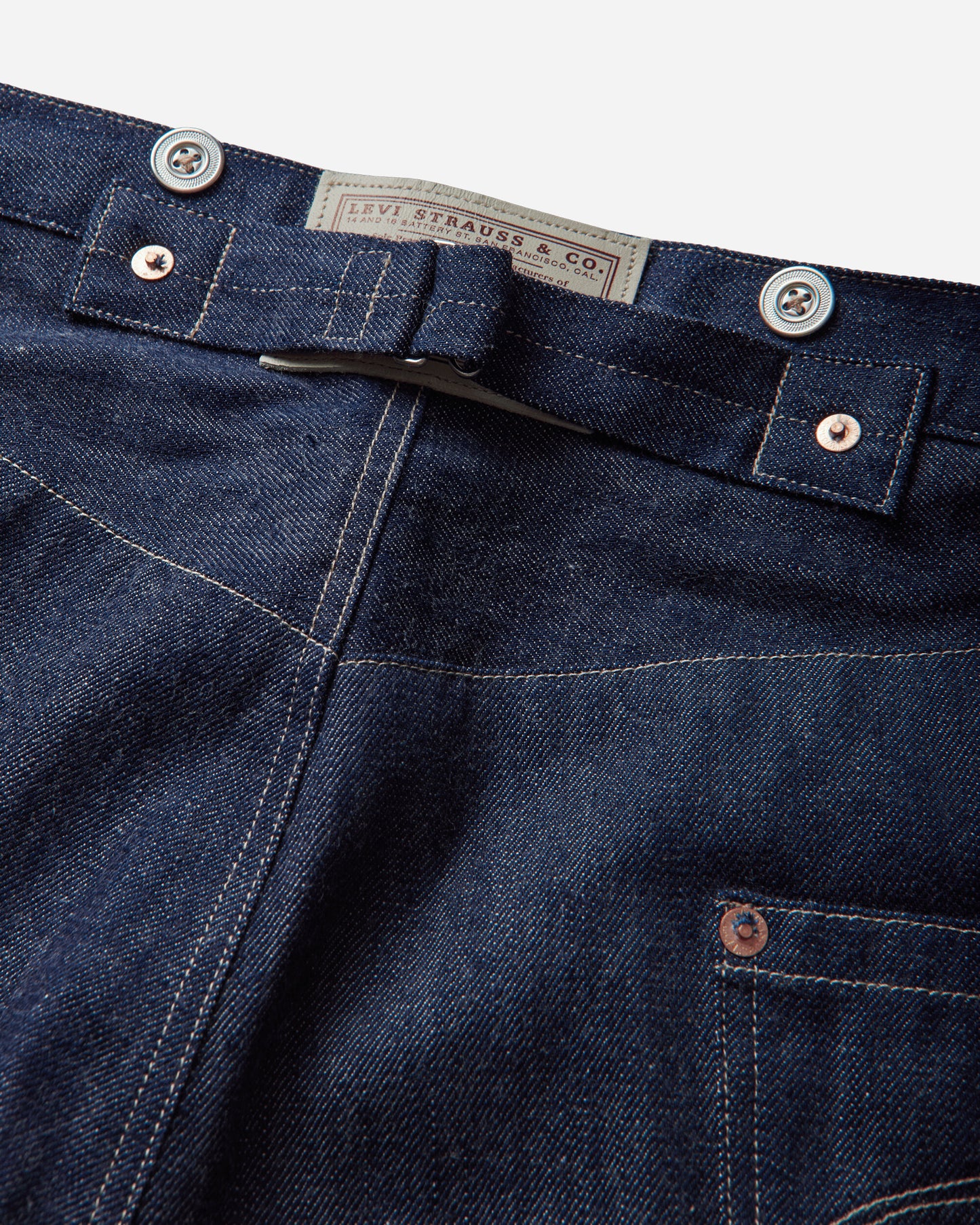 Levi's Lvc 1870S Nevada Ovrall Rigid Med Indigo Pants Denim A4405 0001