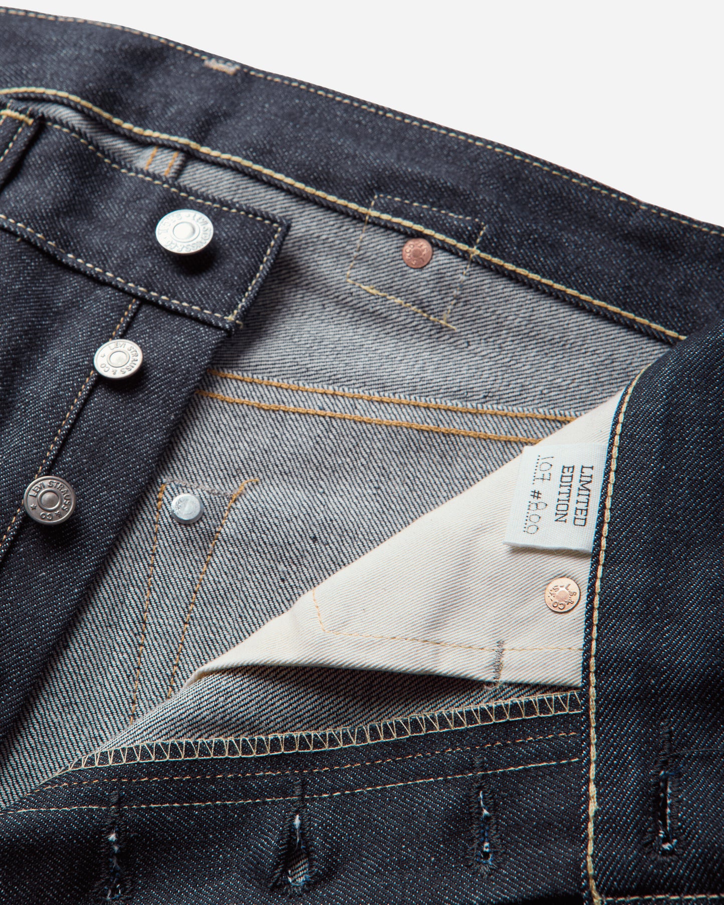Levi's Lvc 1942 501 Jeans Med Indigo Worn In Grey Pants Denim A7986 0048