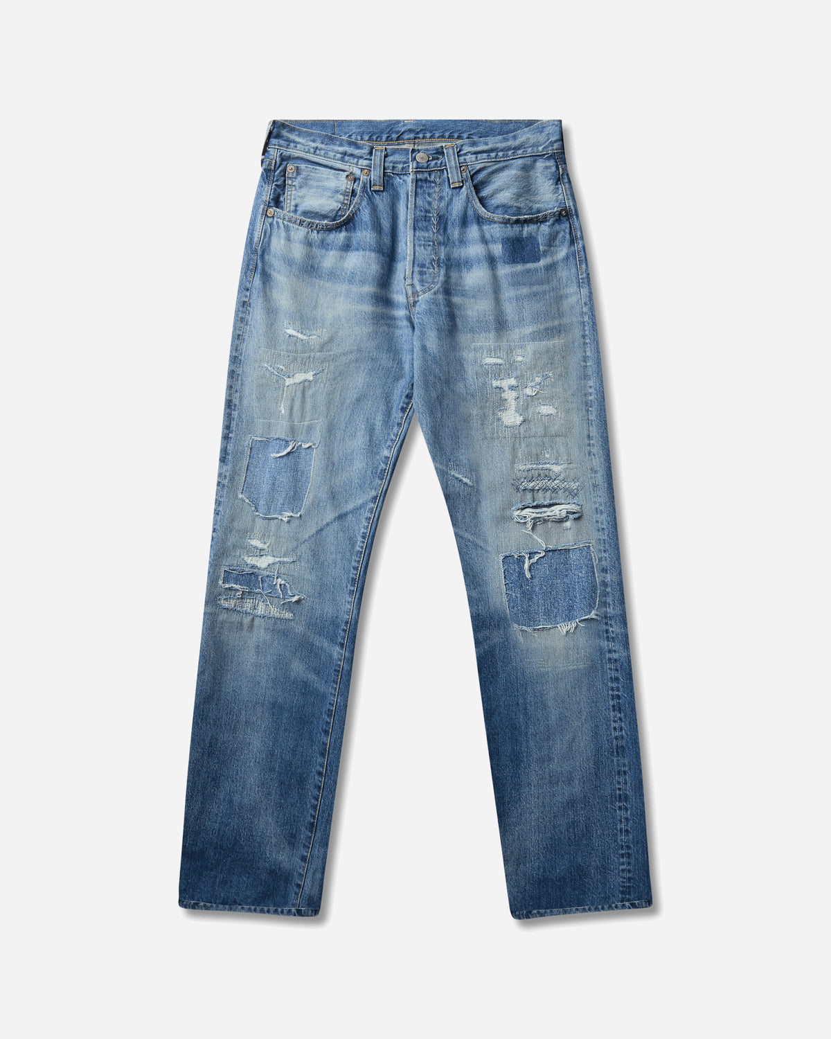 Levi's Lvc 1947 501 Jeans Light Indigo Worn In Blue Pants Denim 47501 0231