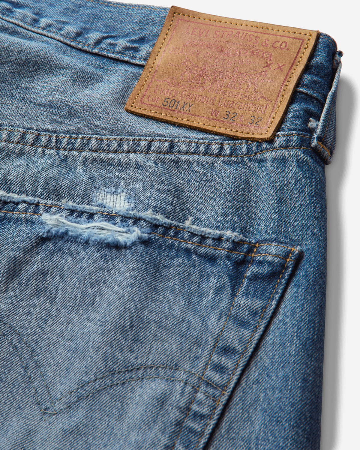 Levi's Lvc 1947 501 Jeans Light Indigo Worn In Blue Pants Denim 47501 0231