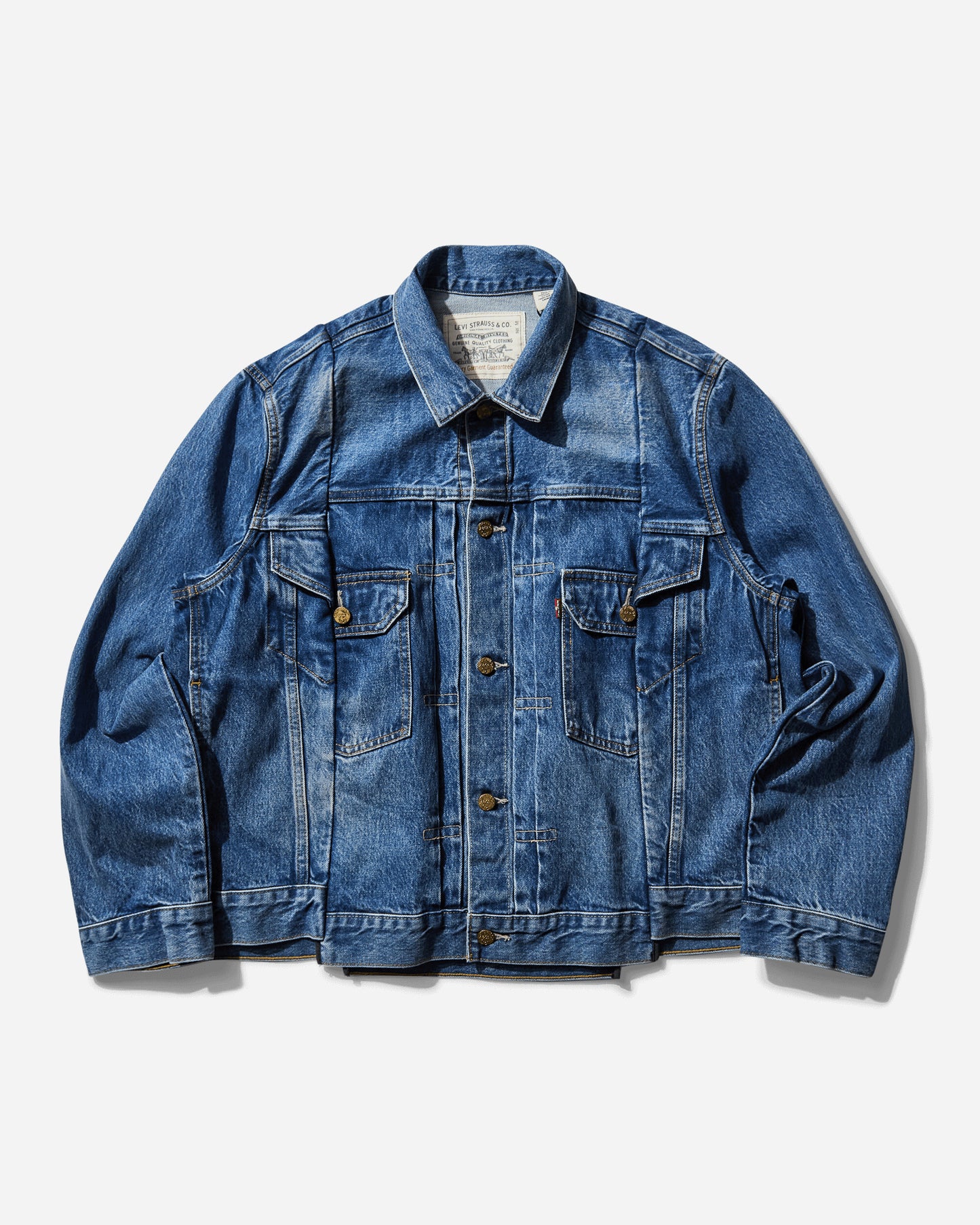 Levi's X Sacai Type 123 Trucker Med Indigo - Worn In Sacai W1 Coats and Jackets Denim Jackets 0035I 0002
