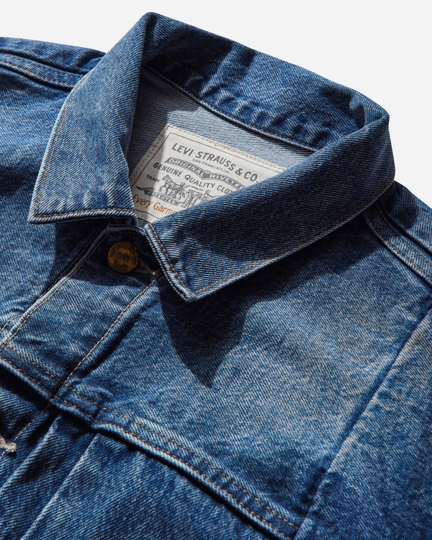 Levi's X Sacai Type 123 Trucker Med Indigo - Worn In Sacai W1 Coats and Jackets Denim Jackets 0035I 0002